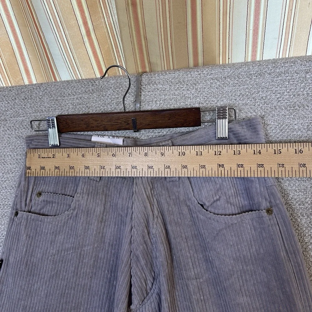 Vtg Y2K LA‎ GATE Wide Leg Baggy Corduroy Jeans Skate Grunge Hip Hop 30x29